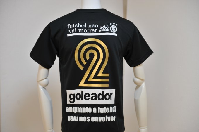 goleador プラクティスシャツ シンプルデザインにゴールドの背番号
