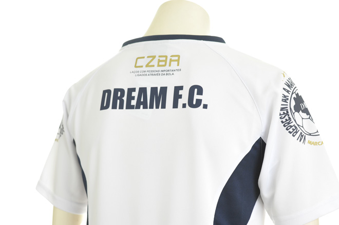 DREAM FCのダウポンチプラシャツ Sサイズ、ジュニアサイズにチーム名圧着！！