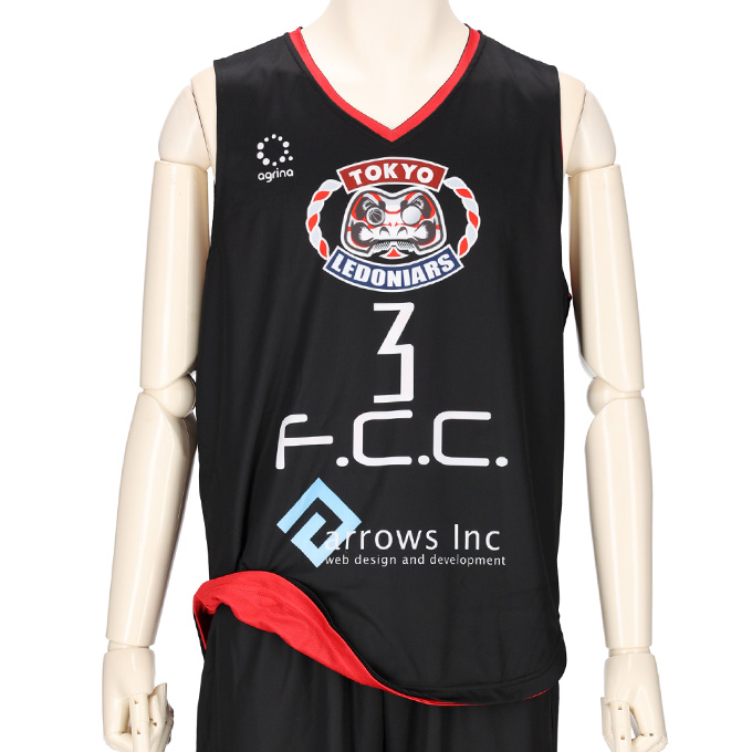 TOKYO LEDONIARS黒 2023 FP リバーシブル バスケユニフォーム