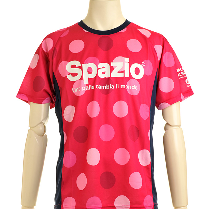 スパッツィオ 人気のプラシャツ 水玉ピンク