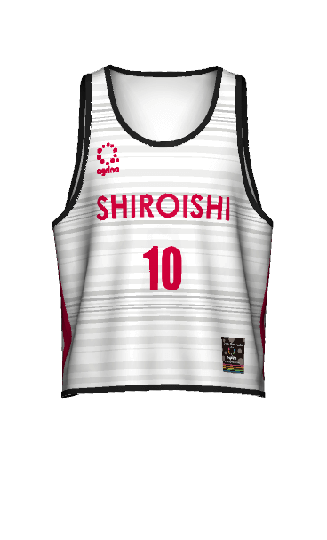 SHIROISHI ビブスの3Dシミュレーション画像