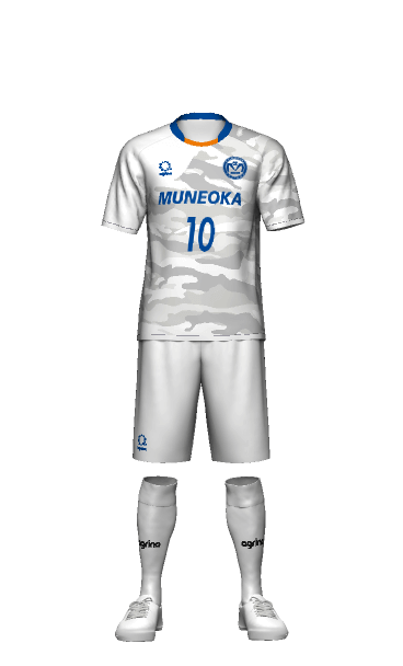 FC宗岡 FP AWAY 半袖ユニフォームの3Dシミュレーション画像