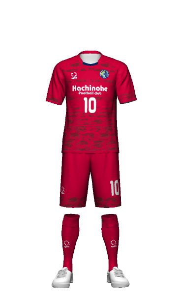 八戸FC GK HOME 半袖ユニフォームの3Dシミュレーション画像