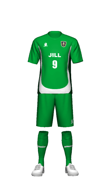 JILL FP AWAY 半袖ユニフォームの3Dシミュレーション画像