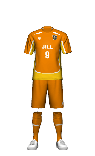 JILL GK AWAY 半袖ユニフォームの3Dシミュレーション画像