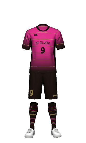 FOOT CRUSADERS FP HOME 半袖ユニフォームの3Dシミュレーション画像