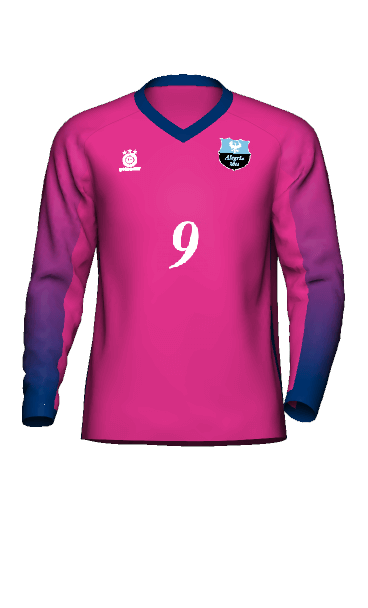 Alegria goleador 長袖ユニフォームの3Dシミュレーション画像