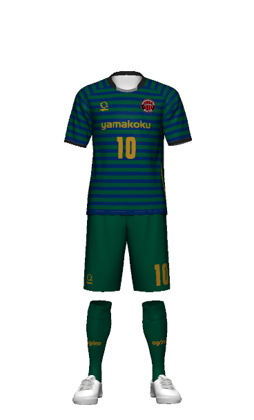 山村国際高等学校 GKリバーシブル表 半袖ユニフォームの3Dシミュレーション画像