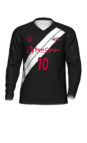 K.F.C.OkidoKI FP HOME 長袖ユニフォームの3Dシミュレーション画像