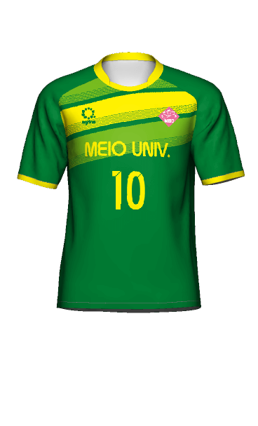 名桜大学女子サッカー部 GK HOME 半袖ユニフォームの3Dシミュレーション画像