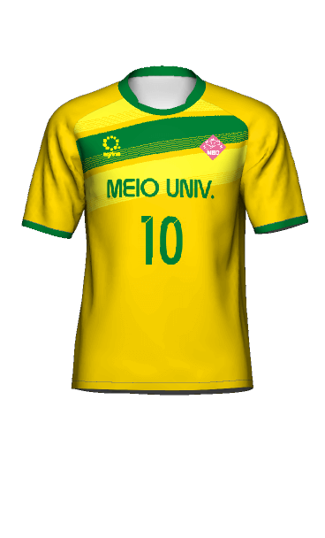 名桜大学女子サッカー部 GK AWAY 半袖ユニフォームの3Dシミュレーション画像