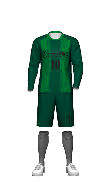 HUMANFOOTBALL GK HOME 半袖ユニフォームの3Dシミュレーション画像