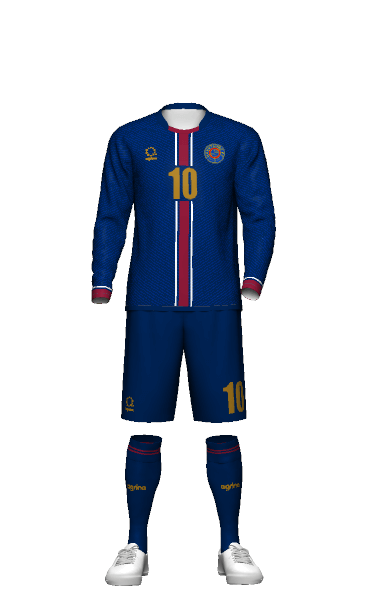HAKUTSURU FC FP HOME 長袖ユニフォームの3Dシミュレーション画像