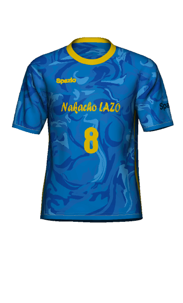 Nakacho LAZO FP HOME 半袖ユニフォームの3Dシミュレーション画像