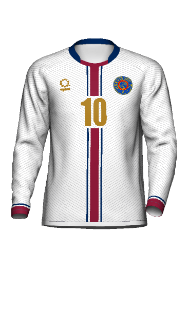 HAKUTSURU FC GK HOME 長袖ユニフォームの3Dシミュレーション画像
