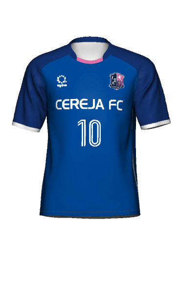 CEREJA FC FP AWAY 半袖ユニフォームの3Dシミュレーション画像