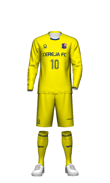 CEREJA FC GK HOME 長袖ユニフォームの3Dシミュレーション画像