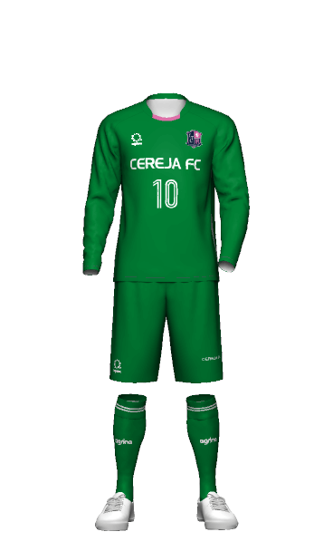 CEREJA FC GK AWAY 長袖ユニフォームの3Dシミュレーション画像