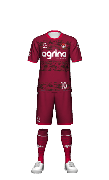 FCカリエンテ 2021 練習着 半袖Tシャツの3Dシミュレーション画像