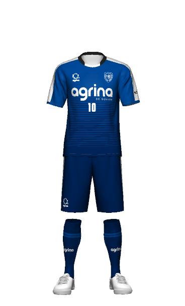 FC北陸U-18 GK HOME 半袖Tシャツの3Dシミュレーション画像