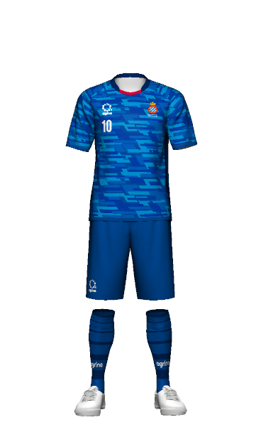 RCDエスパニョールU-15 練習着 半袖Tシャツの3Dシミュレーション画像