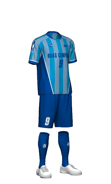 サッカージャンキー公式戦対応昇華ユニフォームの作成 3Dシミュレーション画像