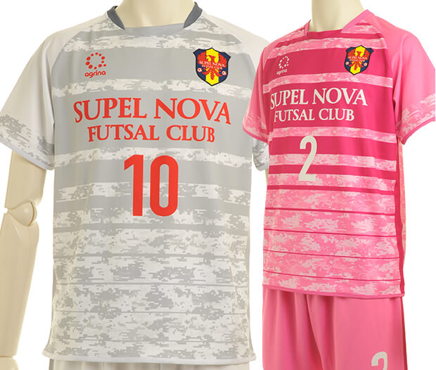 静岡県フットサルチーム SUPEL NOVA 昇華ユニ写真