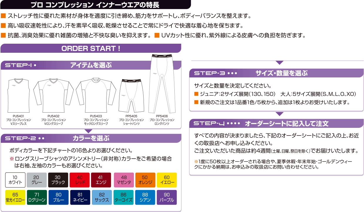 ペナルティ　Vロングインナーシャツのチームオーダー1